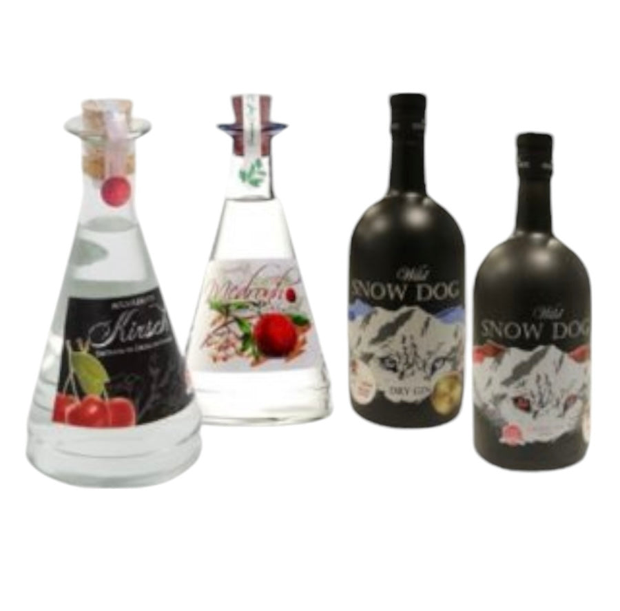 Conj 2 Aguardentes + 2 Gin